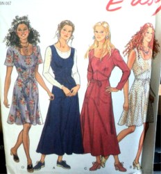 6284 EZ INSET TIED FLARE SLVS OR NOT DRESS LENGTHS PATTERN 6-16